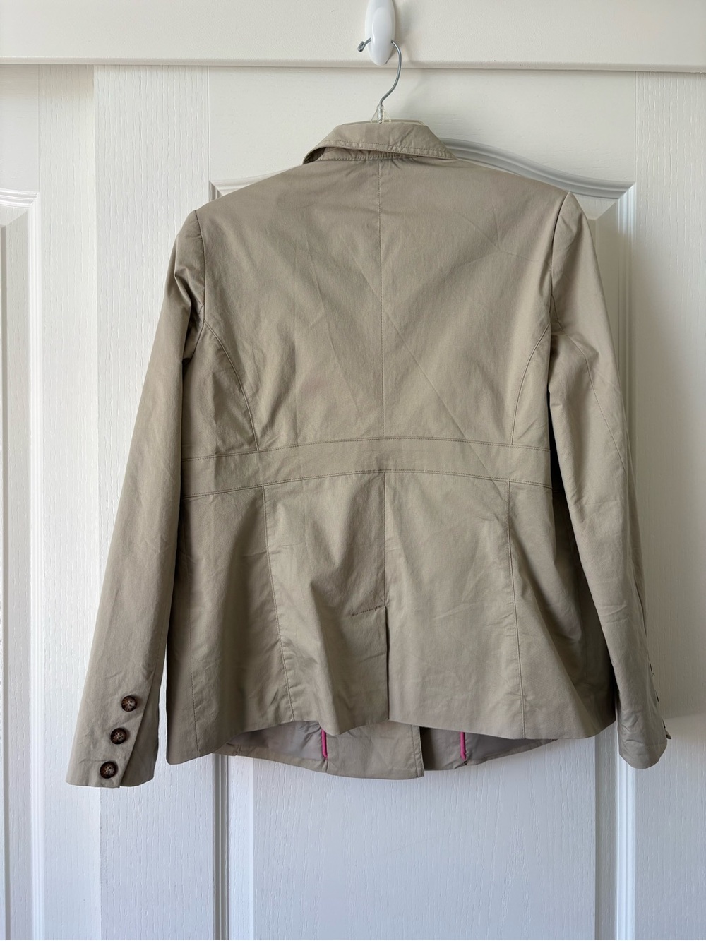 Venini Light Beige Tailored Cotton Blazer Jacket - Picture 2 of 8